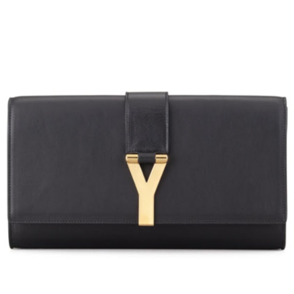 Saint Laurent Y Ligne Clutch Bag, Black